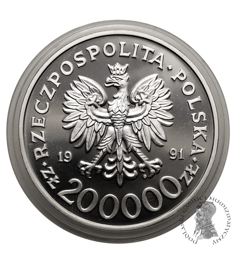 Polska. 200000 złotych 1991, XVI Zimowe Igrzyska Olimpijski - Albertville - Proof