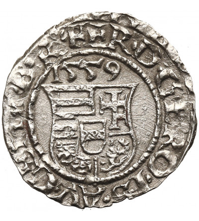 Węgry, Ferdynand I (1526-1564). Denar 1559 KB, Kremnica