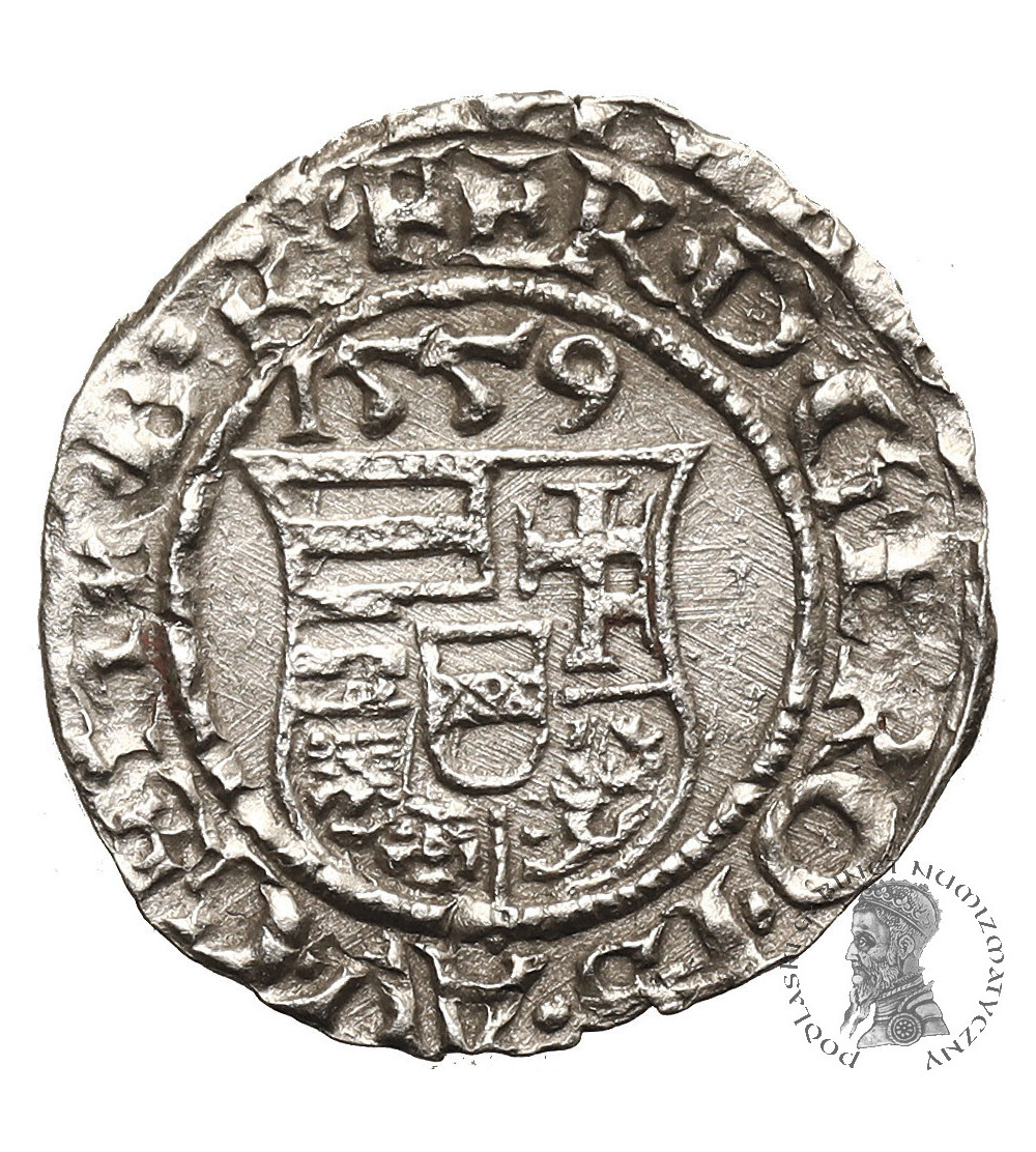 Węgry, Ferdynand I (1526-1564). Denar 1559 KB, Kremnica