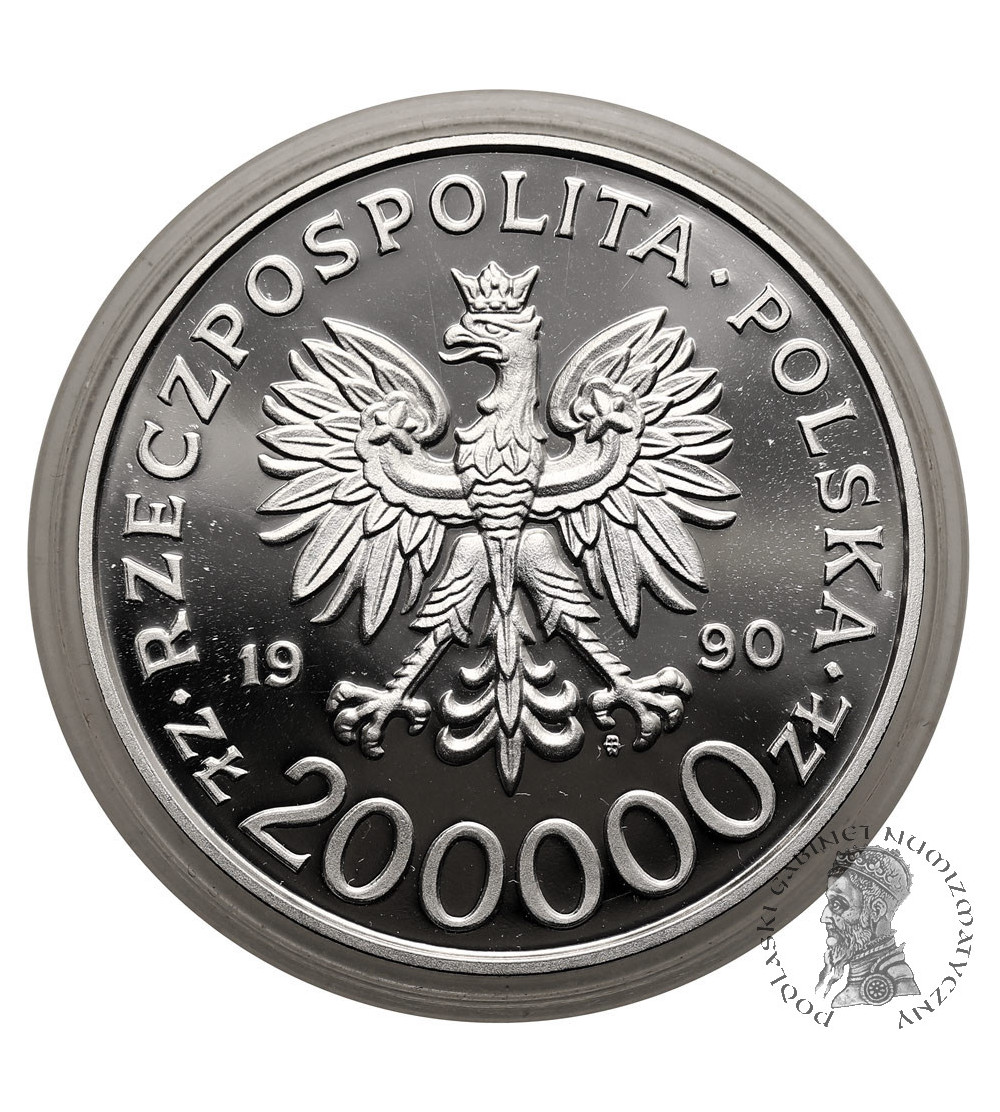 Poland. 200000 Zlotys 1990, Gen. Stefan Rowecki "Grot" - Proof