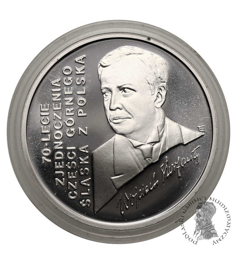 Polska. 100000 złotych 1992, Wojciech Korfanty, 70-lecie Zjednoczenia Części Górnego Śląska z Polską - Proof