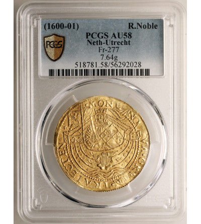 Netherlands, Province of Utrecht (1581-1795). AV Rose Noble / Rozenoble, no date (1600-1601), Utrecht Mint - PCGS AU 58