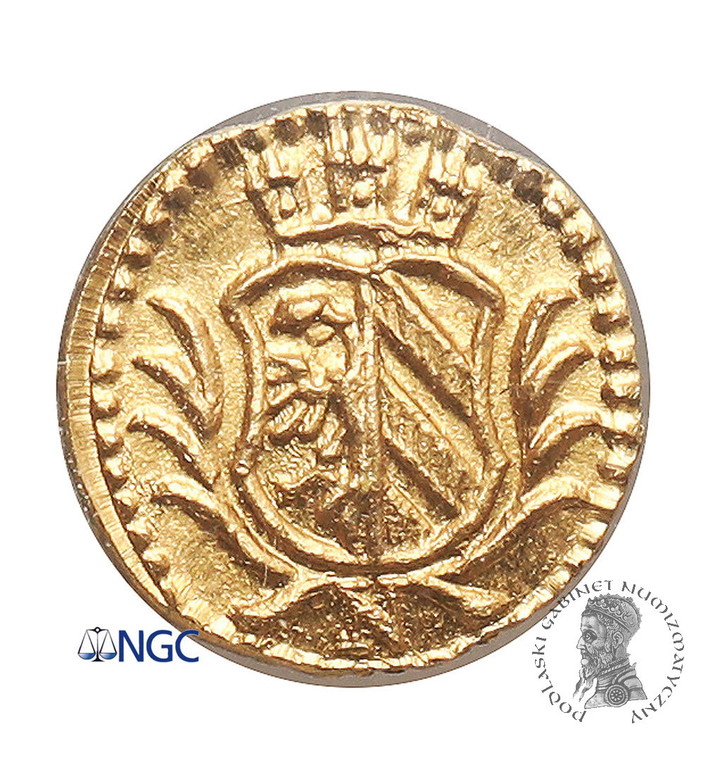 Niemcy, Norymberga - miasto. 1/16 dukata, bez daty (ok. 1700), Baranek Wielkanocny - NGC MS 67