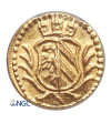 Germany, Nürnberg City. Gold 1/16 Ducat ND (c. 1700), Paschal lamb - NGC MS 67