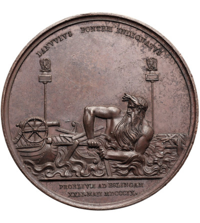 France / Austria, Napoleon I Bonaparte. 1809 medal commemorating the Battle of Aspern / Essling and the crossing of the Danube