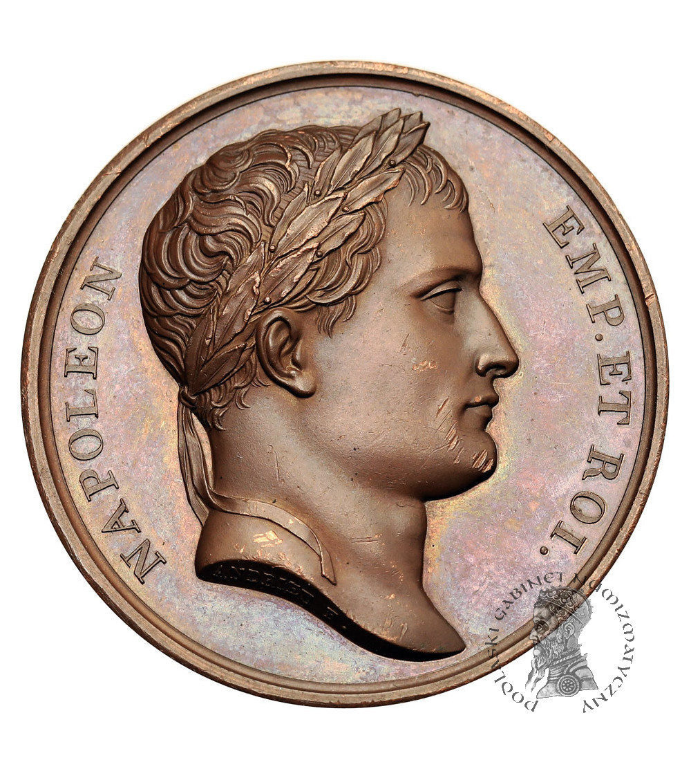 Francja / Polska, Napoleon I Bonaparte. Medal 1807 upamiętniający przeprawę armii francuskiej przez Wisłę w 1806 / 1807 r.