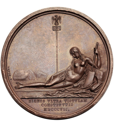 Francja / Polska, Napoleon I Bonaparte. Medal 1807 upamiętniający przeprawę armii francuskiej przez Wisłę w 1806 / 1807 r.