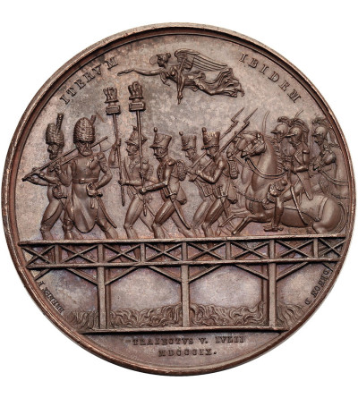 France / Austria, Napoleon I Bonaparte. 1809 medal commemorating the Battle of Aspern / Essling and the crossing of the Danube