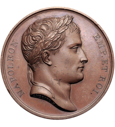 Francja, Napoleon I Bonaparte. Medal 1805 upamiętniający koronację Napoleona na króla Włoch w Mediolanie