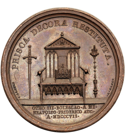Poland / France, Napoleon I. Bronze medal 1807 to commemorate the establishment of the Duchy of Warsaw
