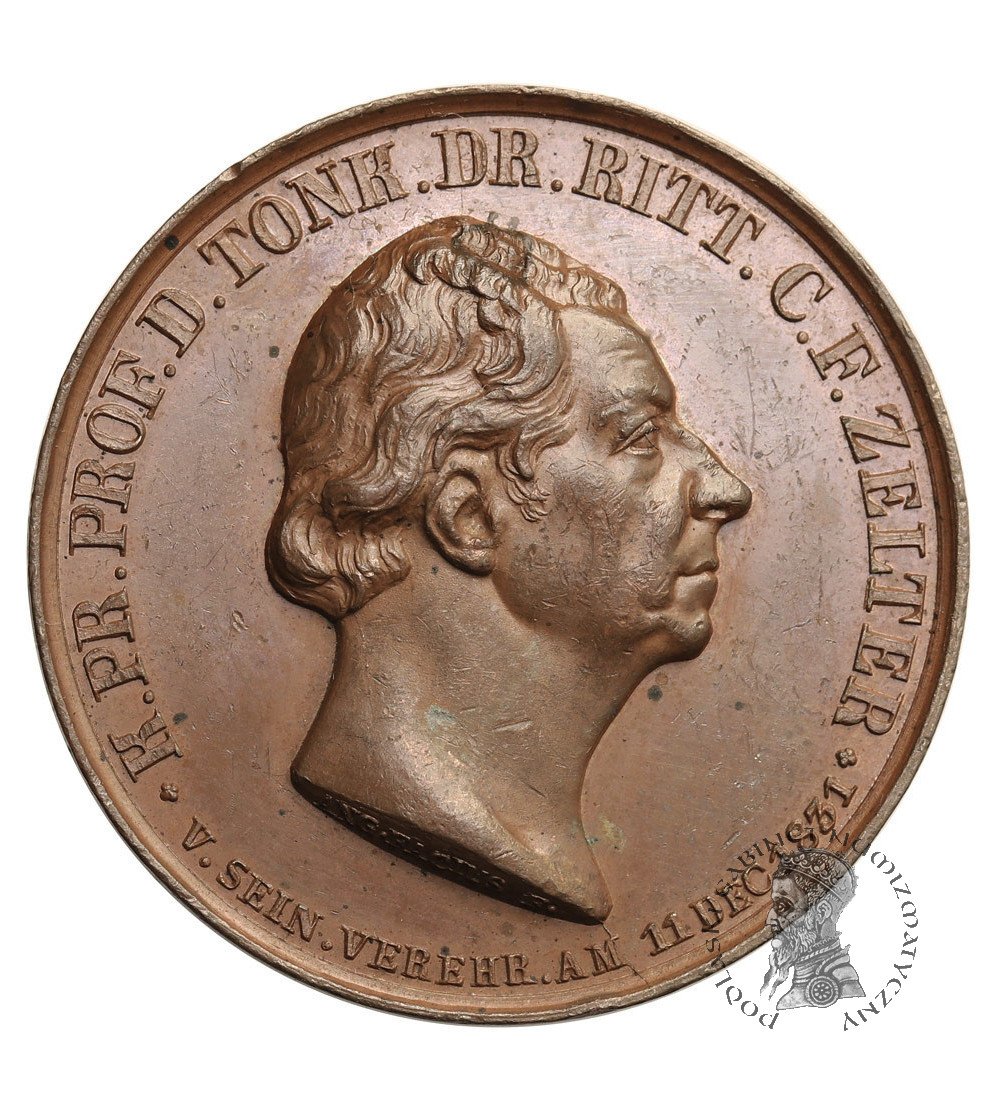 Germany. Medal 1831 commemorating the distinguished composer Carl Friedrich Zelter