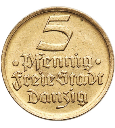 Gdansk, (Danzig / Free City of Gdansk). 5 Pfennig 1932, Turbot