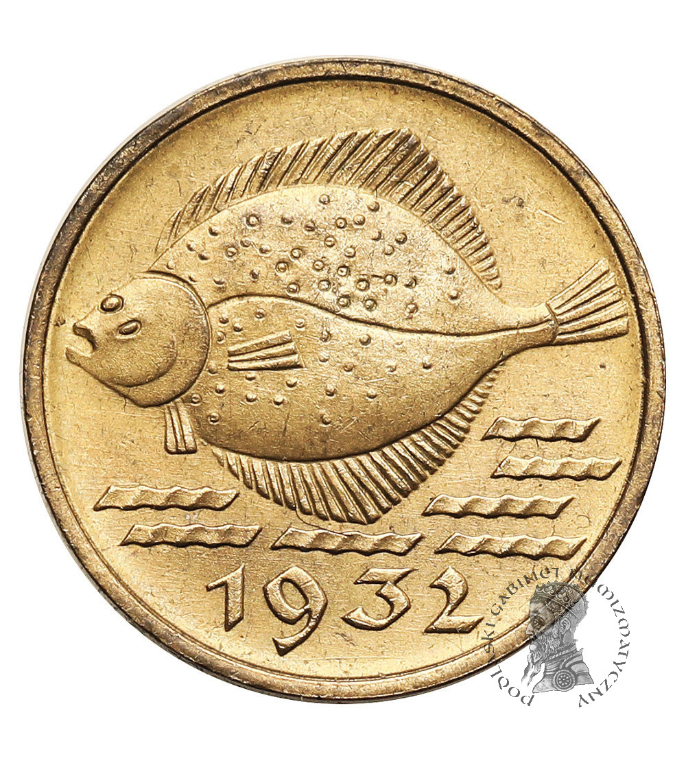 Gdansk, (Danzig / Free City of Gdansk). 5 Pfennig 1932, Turbot
