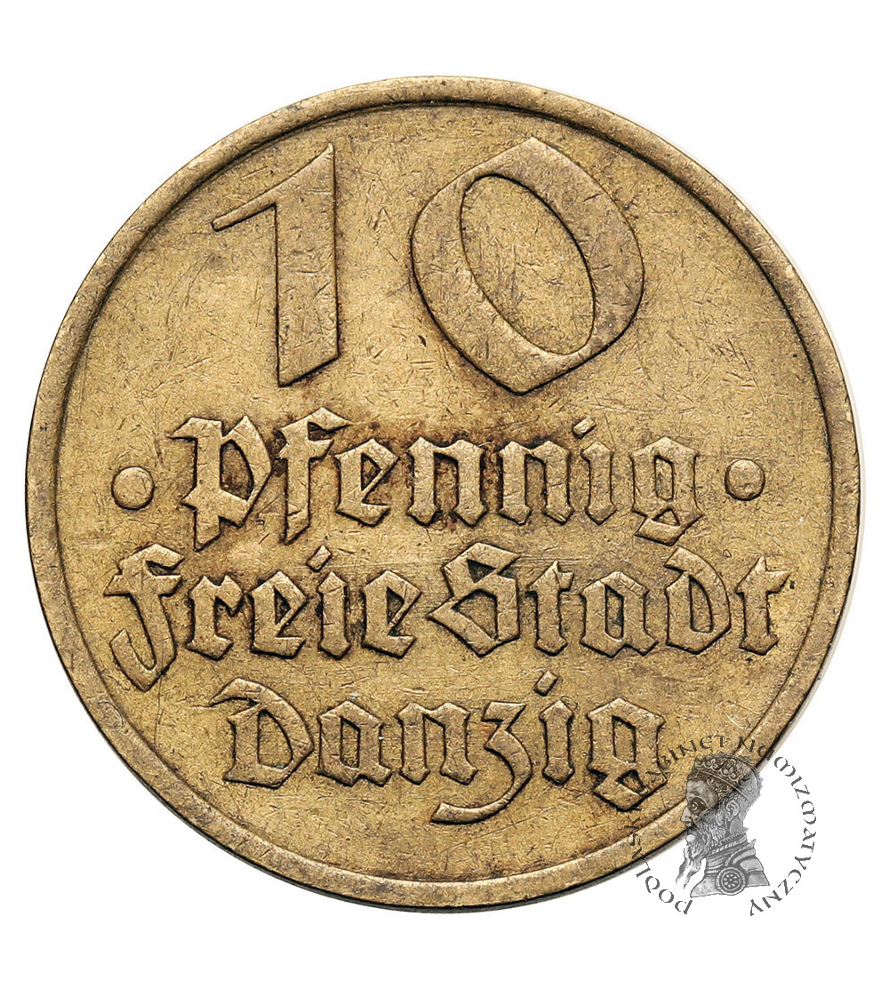 Wolne Miasto Gdańsk. 10 fenigów 1932, dorsz