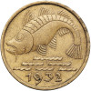 Gdansk, (Danzig / Free City of Gdansk). 10 Pfennig 1932, Codfish