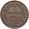 Polska. Powstanie Listopadowe, 1830-1831. 3 grosze 1831 KG, mennica Warszawa