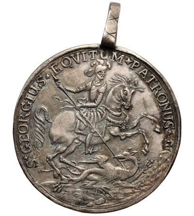 Hungary, Kremnica (Kremnitz). Medalic thaler featuring St. George, undated, 18th century