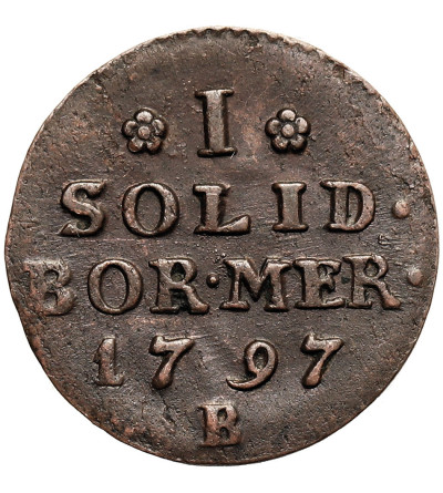 Polska. Zabór pruski / Prusy Południowe. Fryderyk Wilhelm II, 1786-1797. Szeląg (Solid) 1797 B, Wrocław
