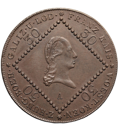 Austria, Święte Cesarstwo Rzymskie. Franciszek I (1804 -1835). 30 krajcarów 1807 A, Wiedeń