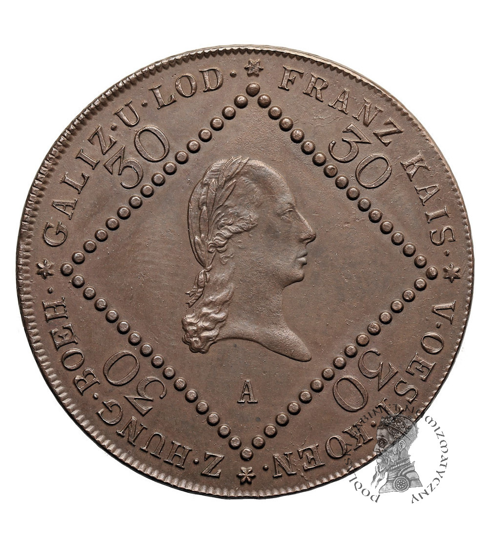 Austria, Holy Roman Empire. Francis I (1804–1835). 30 Kreuzer 1807 A, Vienna