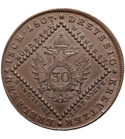 Austria, Holy Roman Empire. Francis I (1804–1835). 30 Kreuzer 1807 A, Vienna
