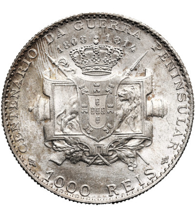 Portugal, Manuel II (1908–1910). 1000 Reis 1910, 100th anniversary of the War in the Iberian Peninsula