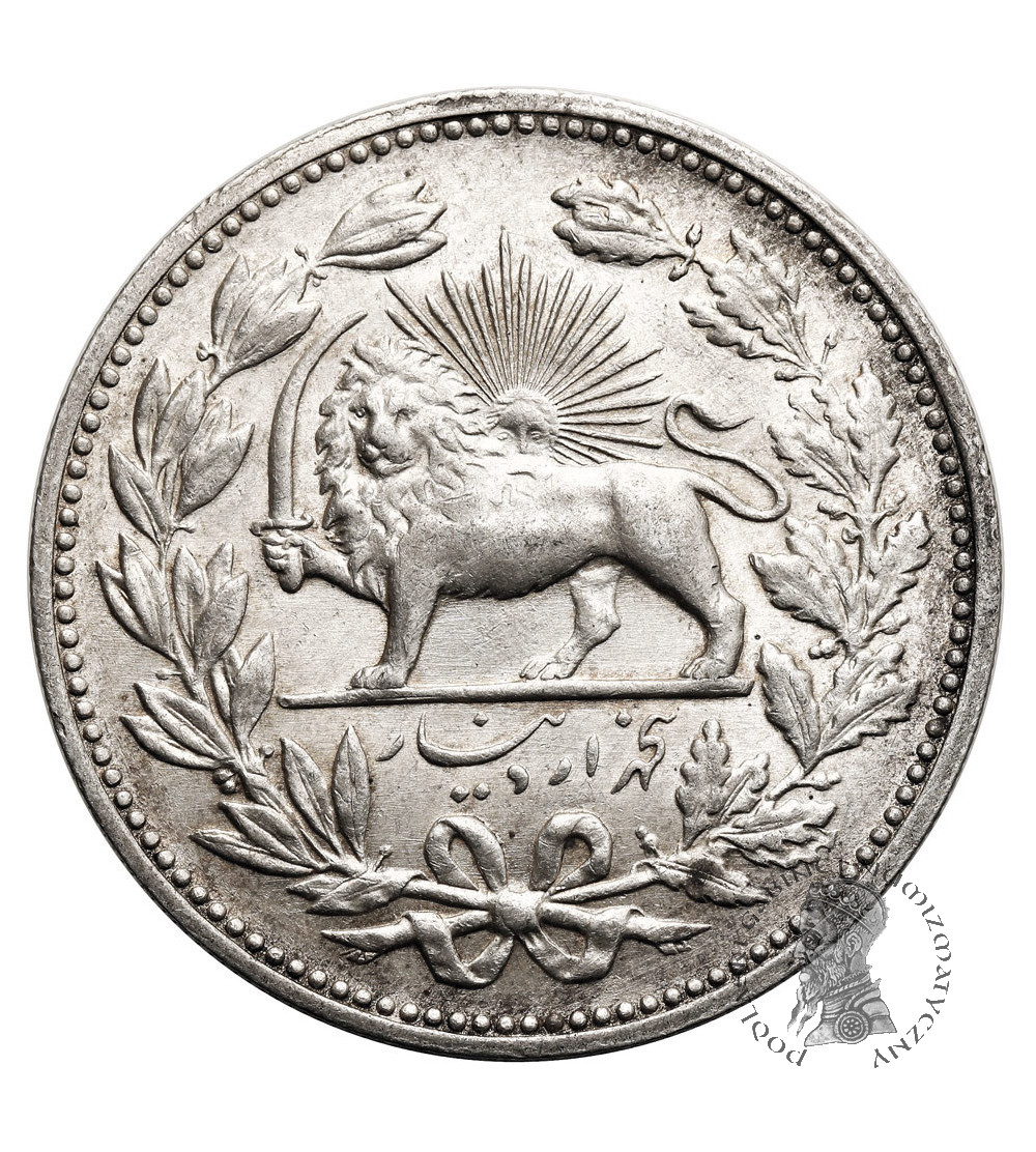 Iran, Muzaffar al-Din Shah, AH 1313-1324 / 1896-1907 AD. 5000 Dinars (5 Kran), AH 1320 / 1902 AD
