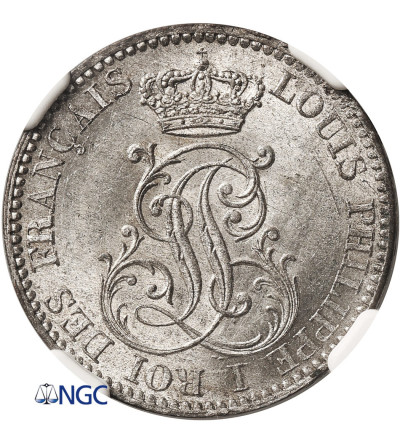 French Guiana, Louis Philippe I (1830–1848). 10 Centimes 1846 A, Paris - NGC MS 65